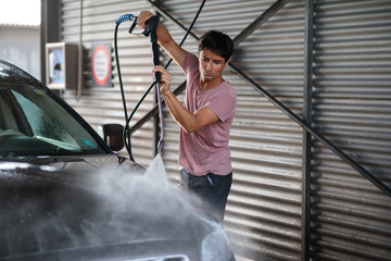 Fototapeta premium Car in a car wash