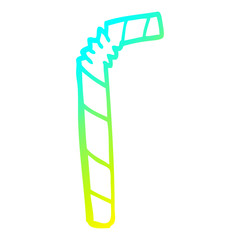 cold gradient line drawing cartoon striped straw