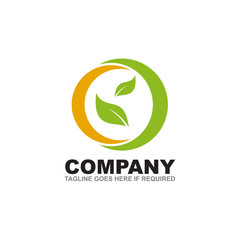 Fototapeta premium Leaf icon logo design inspiration vector template