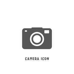 Camera icon simple flat style vector illustration.