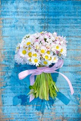 Gänseblümchen Blumenstrauß - Grußkarte Frühlingsblumen