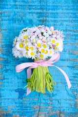 Gänseblümchen Blumenstrauß - Grußkarte Frühlingsblumen