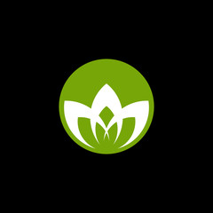 Lotus flower logo design vector template