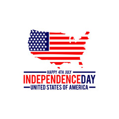 Independence day of United States of America design template