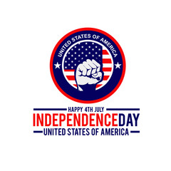 Independence day of United States of America design template