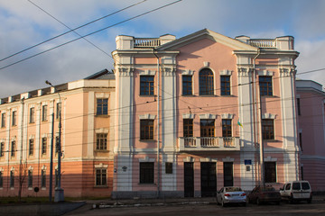 Fototapeta na wymiar A beautiful house on the street of Vinnytsia. Ukraine