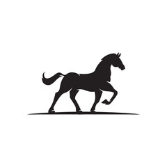 dark horse logo. silhouette of a horse vector. silhouette, black, horse, vector, logo, jockey, farm, animal, beautiful, design, decoration, abstract, equestrian, equine, fast