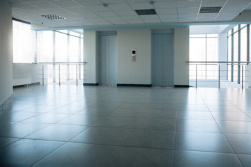 empty lobby in a modern office building.