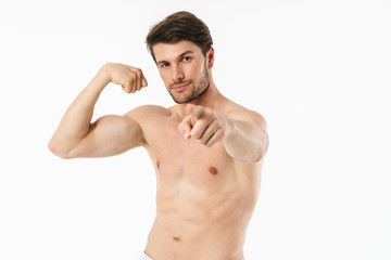 Portrait of a handsome young shirtless sportsman