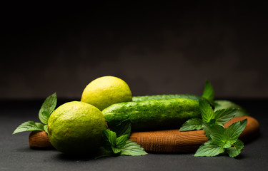 limes and lemons on table