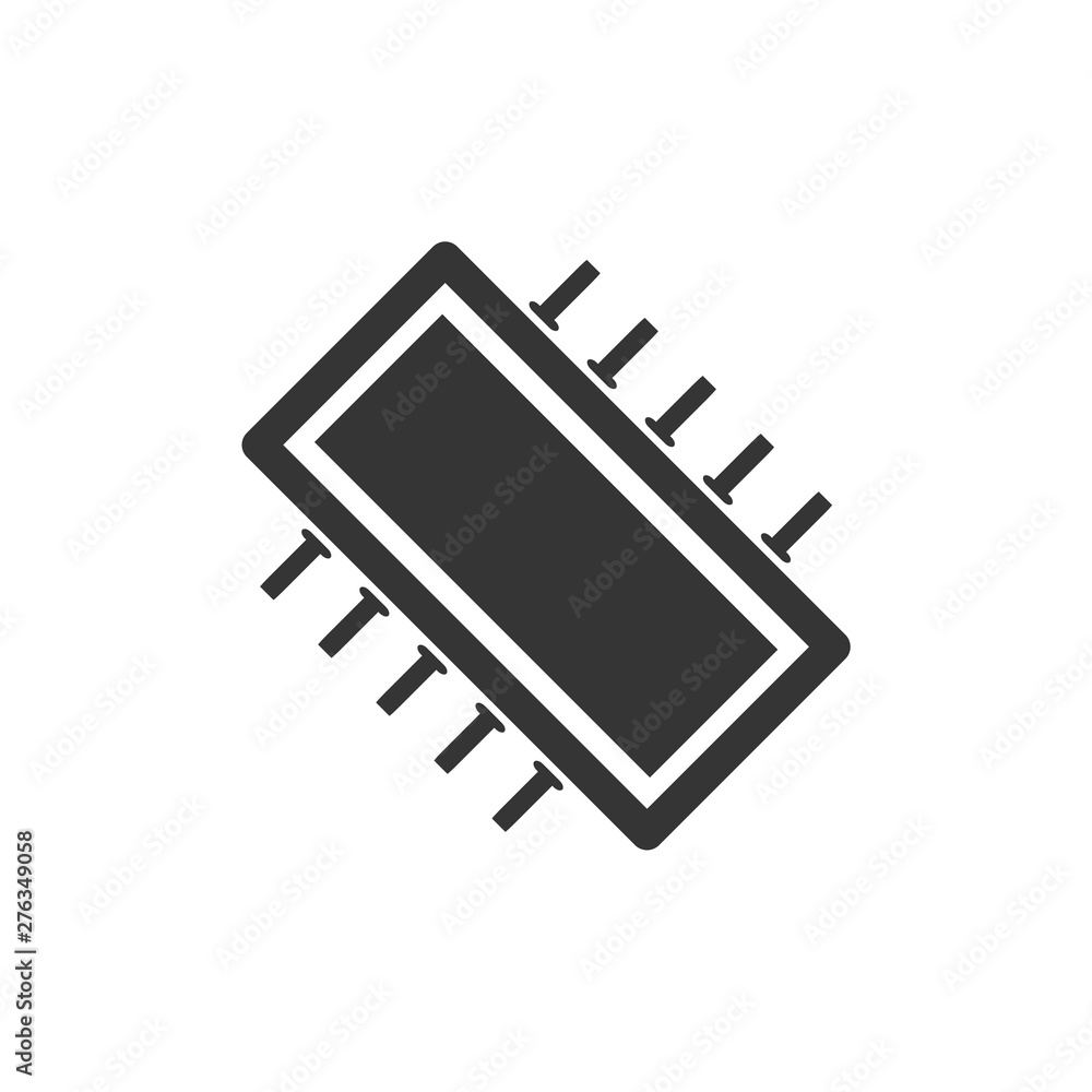 Aufkleber computer chips icon symbol template black color editable. simple logo vector illustration for graphi