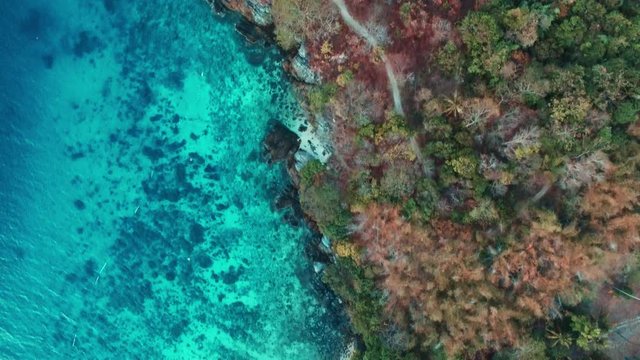 aerial view of beautiful coastal of racha island phuket thailand