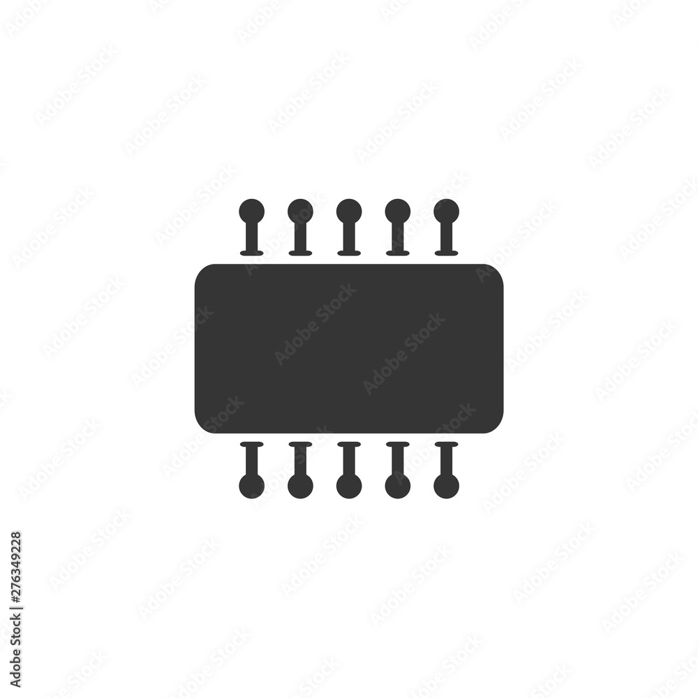 Aufkleber computer chips icon symbol template black color editable. simple logo vector illustration for graphi