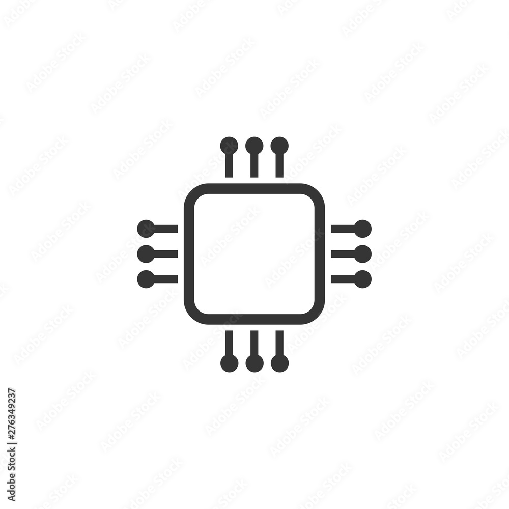 Leinwandbilder computer chips icon symbol template black color editable. simple logo vector illustration for graphi