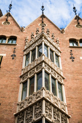 Fototapeta premium BARCELONA, SPAIN - April, 2019: View of Diagonal avenue and The Punxes house in Barcelona.