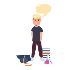 back to school flat design