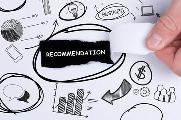Business, technology, internet and networking concept. Young entrepreneur showing keyword:...