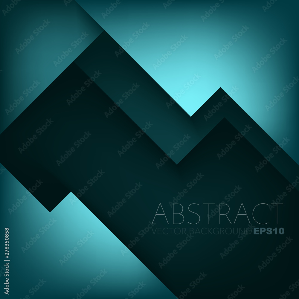 Poster green vector abstract background with arrows and place for text