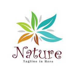 Leaf nature beauty logo design inspiration