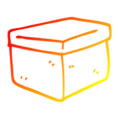 warm gradient line drawing cartoon filing box