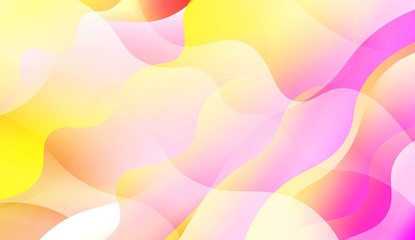 Template Abstract Background With Curves Lines, Wave Shape. Modern Screen Gradient Design. For Greeting Card, Flyer, Poster, Brochure, Banner Calendar. Vector Illustration.