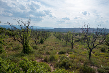 Green mountains and clear sky around Valbona