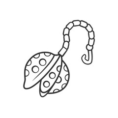 Reusable metal tea infuser linear icon