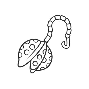 polka dot tea infuser outline clip art preview