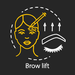 Brow lift chalk icon