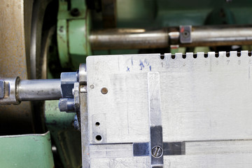 Machine for stitching book pages. Elements of the machine.