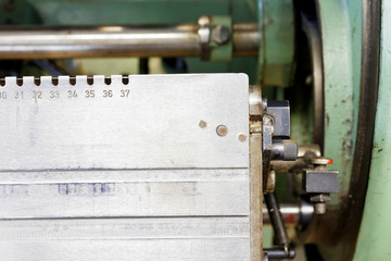 Machine for stitching book pages. Elements of the machine.