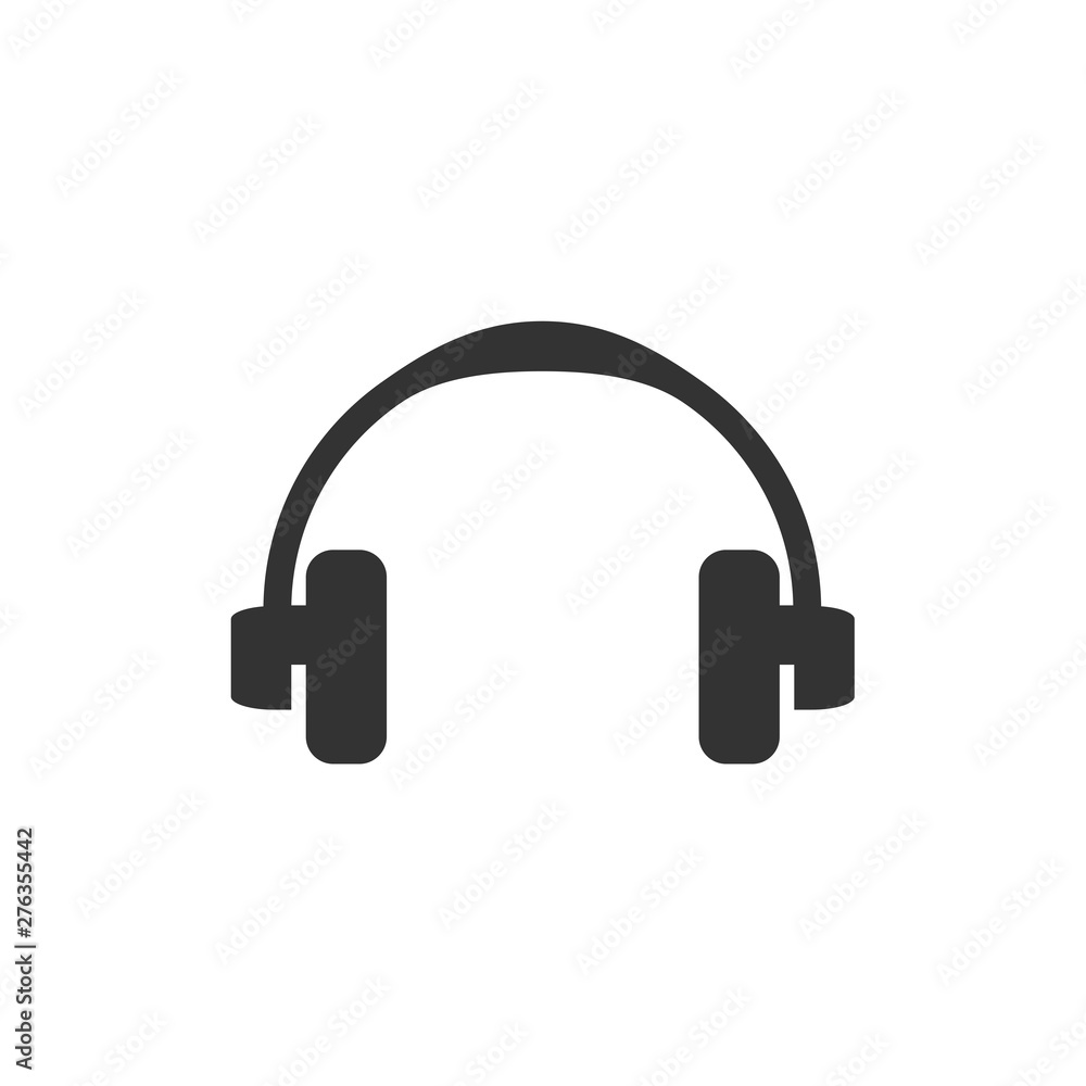 Poster headphones icon symbol template black color editable. simple logo vector illustration for graphic an