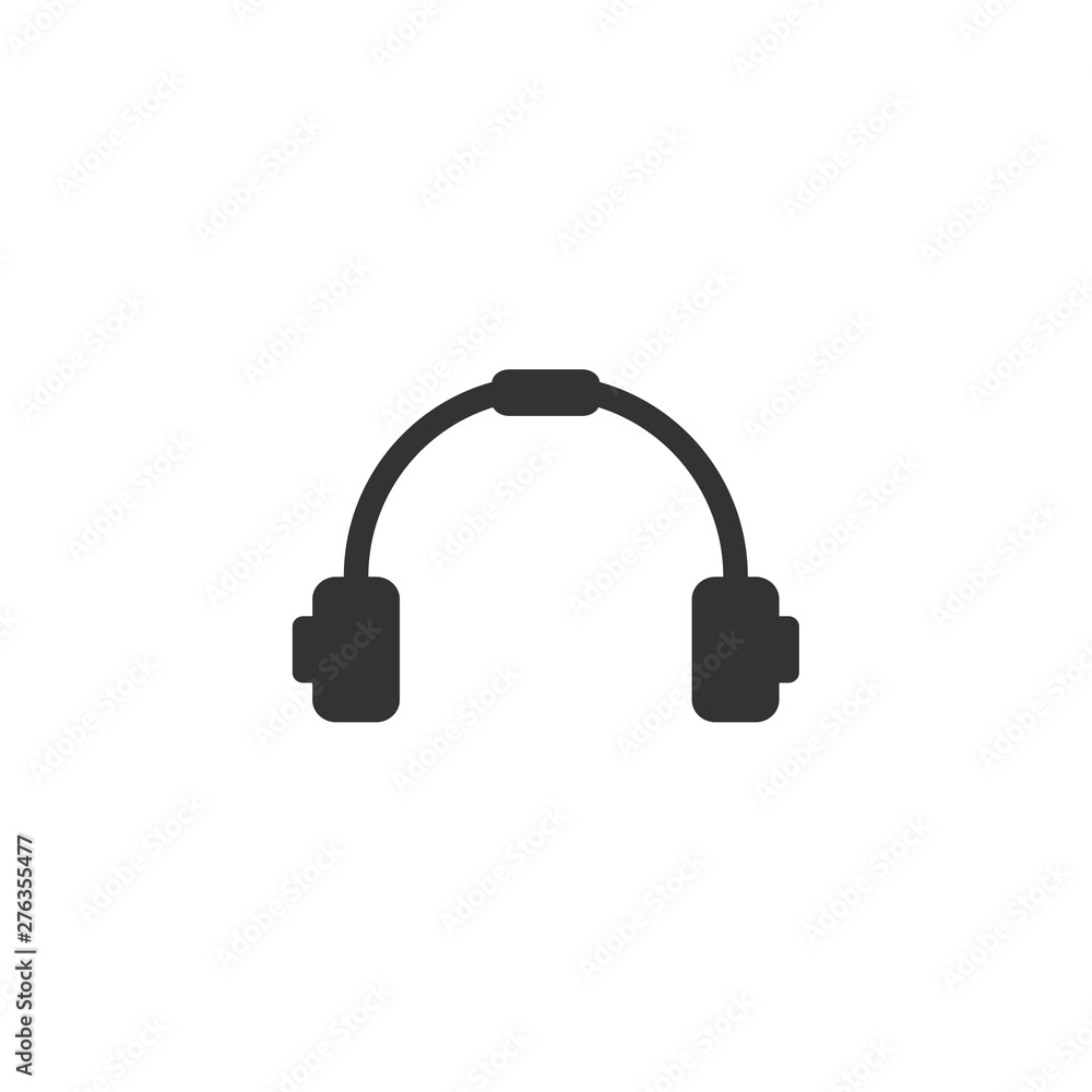 Aufkleber headphones icon symbol template black color editable. simple logo vector illustration for graphic an