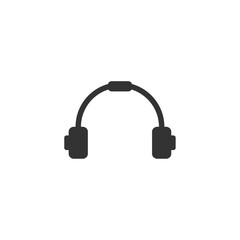 headphones icon symbol template black color editable. simple logo vector illustration for graphic and web design.