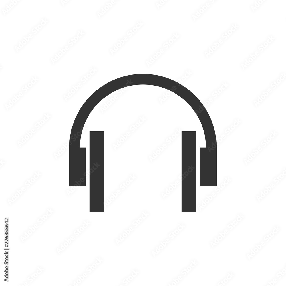 Poster headphones icon symbol template black color editable. simple logo vector illustration for graphic an