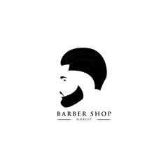barbershop, hair cut logo design
