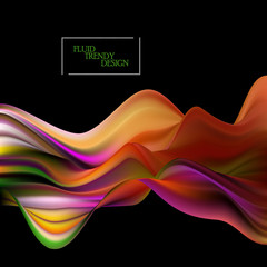 Wave Liquid. Abstract Background with Fluid Shapes. Trendy Vector Illustration EPS10 for Your Design.