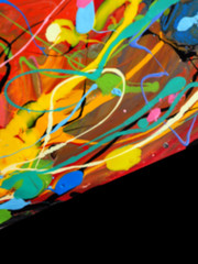 Blur colorful oil paint multi colors abstract background.