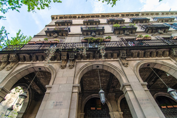 Fototapeta premium Barcelona, Spain - April, 2019: Street of Gotic quartal of the Barcelona Spain,