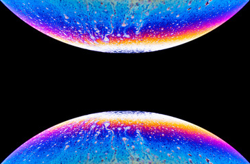 Incredible fancy soapy water pattern abstract background semicircle.
