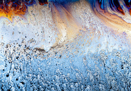 Incredible fancy soapy water pattern abstract background semicircle.