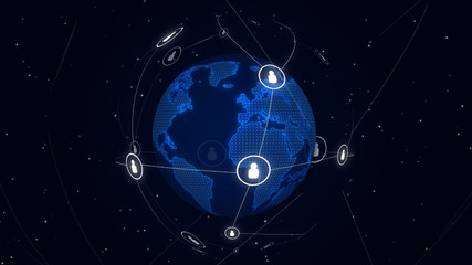 Global network connection people. Social network concept. business. internet.