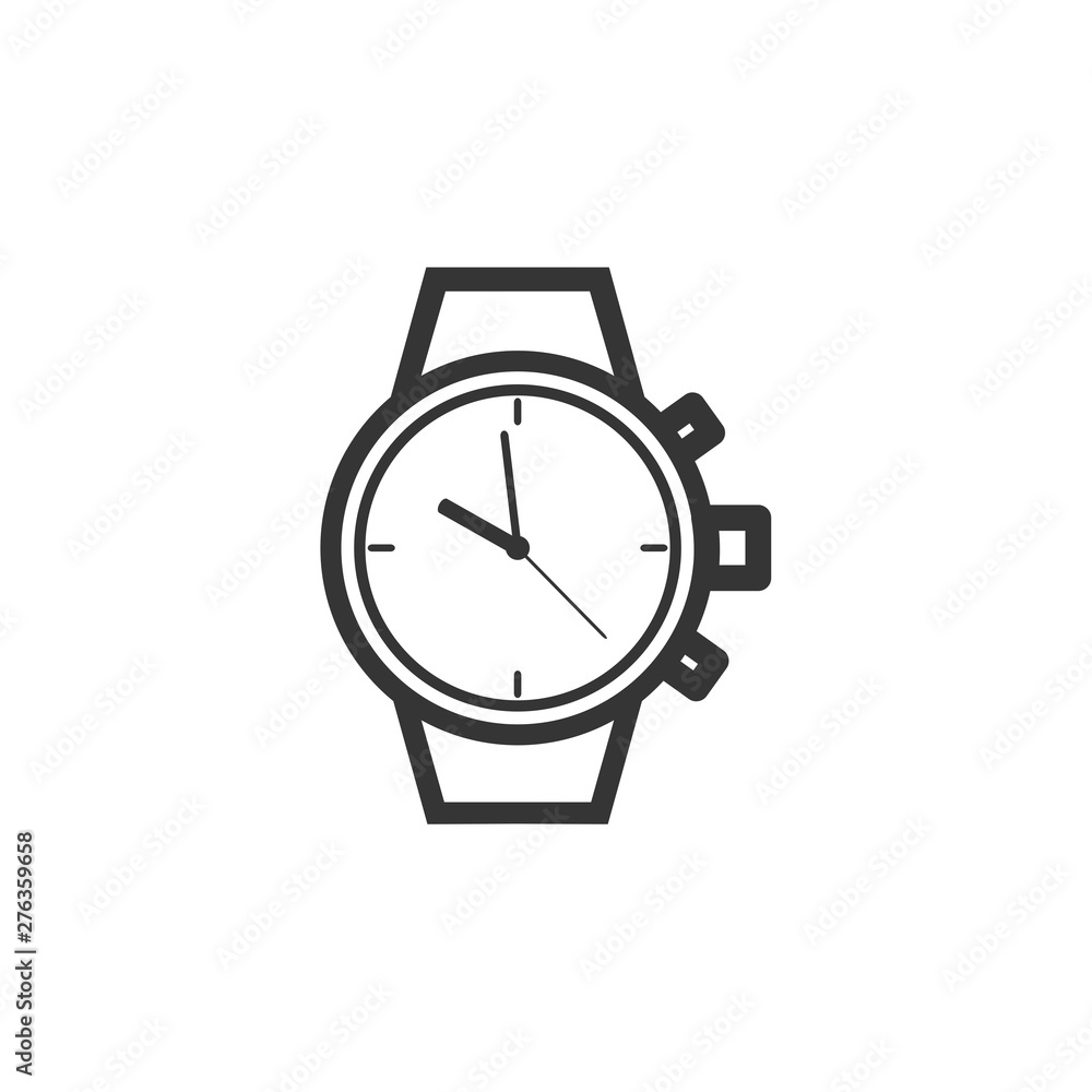 Poster wristwatch icon symbol template black color editable. simple logo vector illustration for graphic an