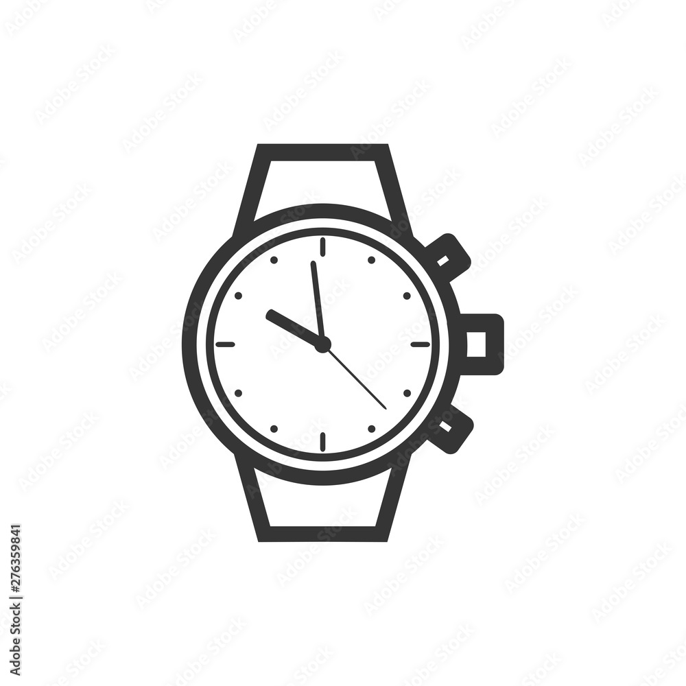 Poster wristwatch icon symbol template black color editable. simple logo vector illustration for graphic an