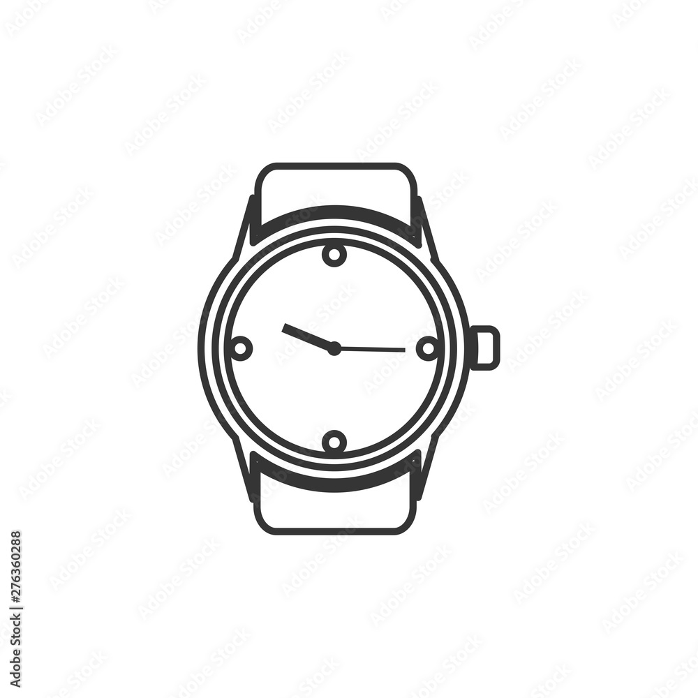 Poster wristwatch icon symbol template black color editable. simple logo vector illustration for graphic an