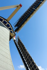 Fototapeta na wymiar wooden dutch windmill
