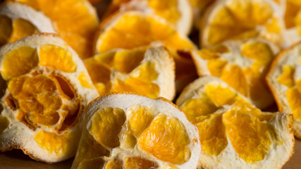 Background of dried orange slices