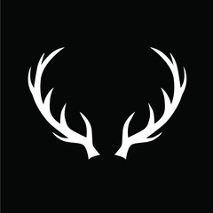 Beautiful deer horn vector illustration 