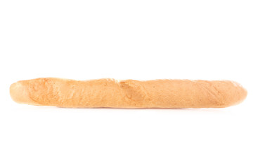 Fresh baguette isolated on white background