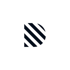 Initial letter D abstract logo graphic design vector illustration. Symbol, icon, creative